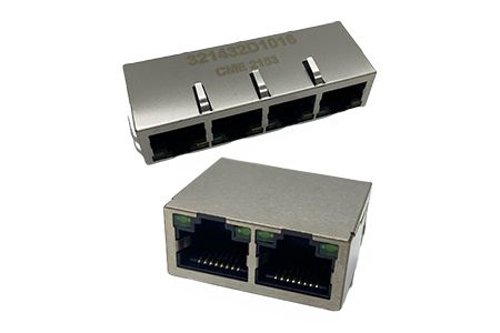 1 X N RJ45接頭 (帶變壓器) - 1 X N RJ45連接器 (帶變壓器)